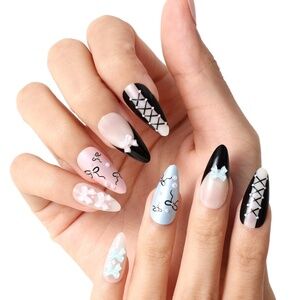 NEVER HAVE I EVER Press-On Nails - Corset Coquette NIB